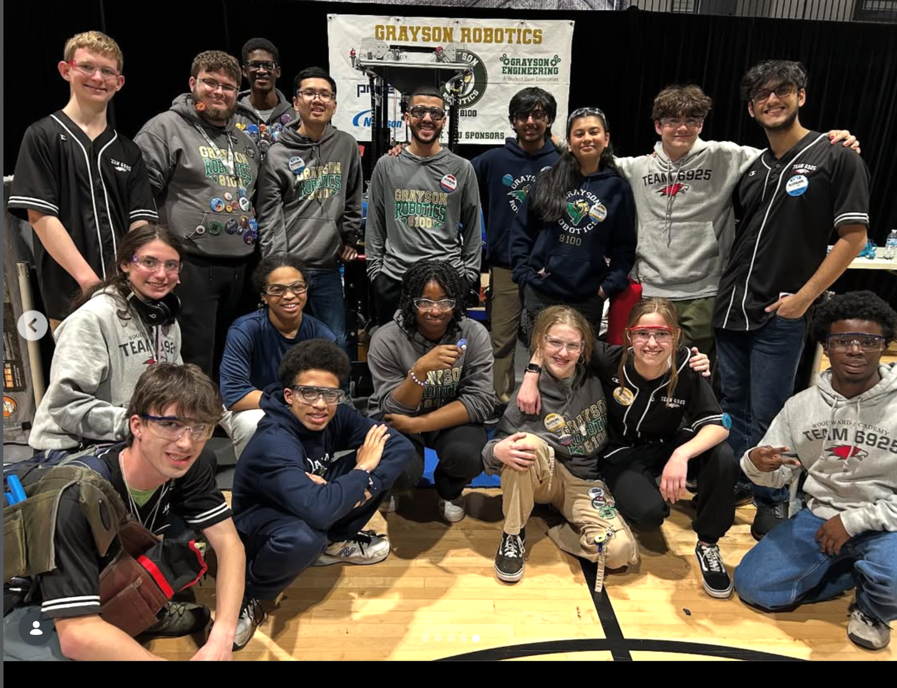 Robotics team at FIRST World Championship