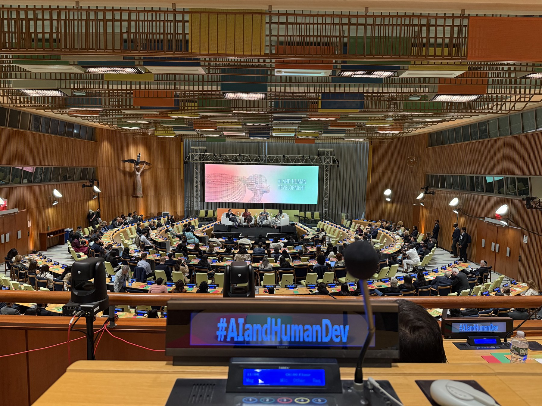 AI and Human Development event inside the UN Trusteeship Council Chamber